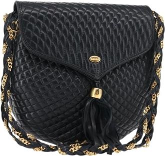 Bally Pre-owned Shoulder Bags, female, Blue, Size: ONE SIZE Pre-owned Leather Shoulder Bag