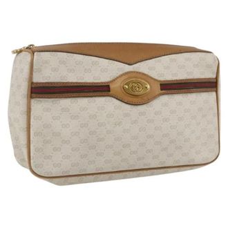 Gucci Pre-owned Clutches, female, White, Size: ONE SIZE Pre-owned Canvas Clutch