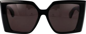 Alexander McQueen Vierkante Zonnebril - Dames - Accessoires - Zwart - Maat: 56 MM