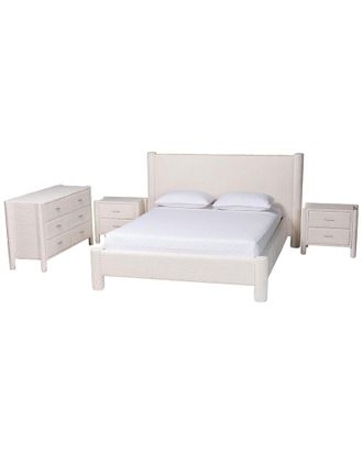 Baxton Studio Laria Modern Teddy-Bear King Size 4Pc Bedroom Set