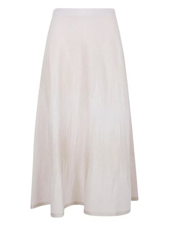 D.exterior metallic-effect A-line midi skirt - White