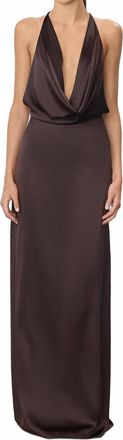 &Eacute;terne Carla Silk Maxi Dress In Espresso