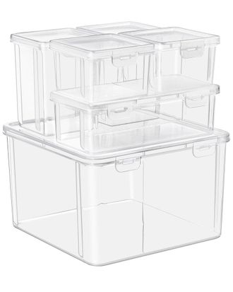 Sorbus 6Pc Hardware Storage Container Set With Lids