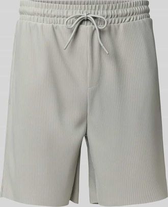 Only & Sons Regular Fit Shorts mit Strukturmuster Modell DRUM LIFE in Hellgrau, Gr&ouml;&szlig;e XXL