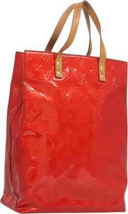 Louis Vuitton Reade Handbag Monogram Vernis Red Patent_Leather Bag (Pre-Owned)