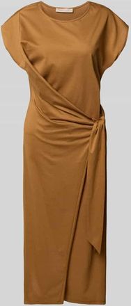 Rinascimento Rinascimento Midikleid in Wickel-Optik in Camel, Gr&ouml;&szlig;e XL