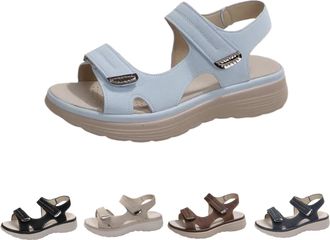 Generic Orthopedic Sandals Women Arch Support Sandals for Women Wide Fit Walking Slides Open Toe Ladies Wedge Shoes Outdoor Anti-Slip Platform Summer Beach Sh