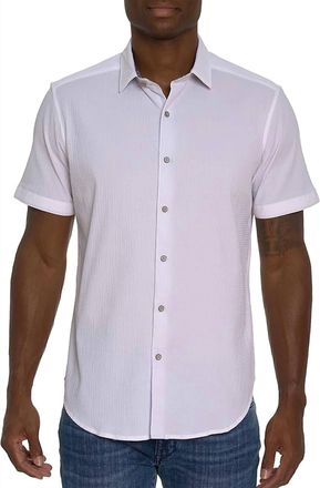 Robert Graham Shark Bite Short Sleeve Shirt In White