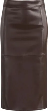 Max Mara Rokken, Dames, Bruin, XL, Polyester, Smmcrisma Midi Rok