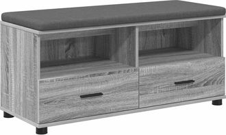 vidaXL Banco De Entrada Gris Sonoma 100 X 38 X 46 Cm Vidaxl