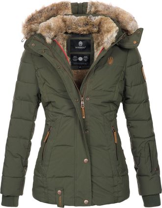 Marikoo dames winterjas Nekoo met imitatiebont capuchon & teddyvoering