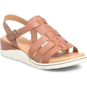 Børn Marni Wedge Sandal in Brown Leather at Nordstrom Rack, Size 10