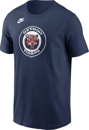 Nike Detroit Tigers Cooperstown Team Logo Nike Mens MLB T-Shirt in Blue | N19944BD61-UTY