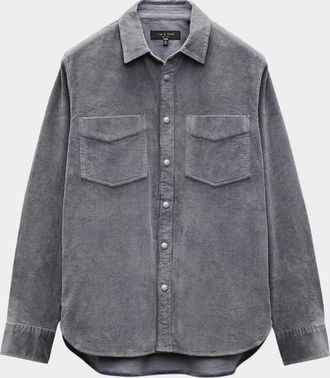 Rag & Bone Mens Corduroy CPO Snap-Front Overshirt
