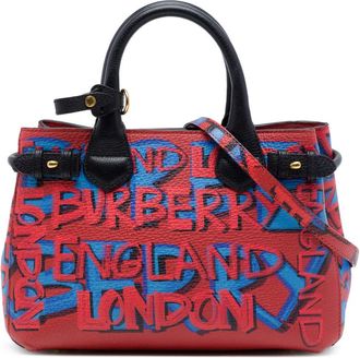 Burberry Pre-owned Burberry Small Graffiti Print Grainy Calfskin Banner Satchel Ladies ANASNJP6B59G2J3R