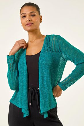 Roman Textured Knit Shrug
