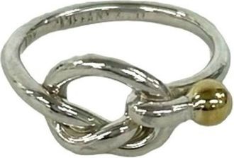 Tiffany & Co. Gold Silver Yellow Gold (18K) Silver 925 Band Ring (Pre-Owned)