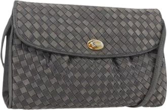 Bally Pre-owned Shoulder Bags, female, Gray, Size: ONE SIZE Pre-owned Leather Shoulder Bag