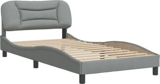 vidaXL Vidaxl - Estructura De Cama Sin Colch&oacute;n Tela Gris Claro 90x200 Cm