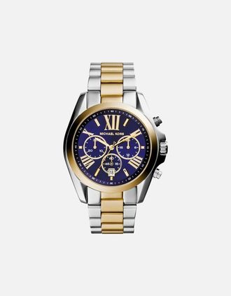 Michael Kors Womens Michael Kors MK5976 Bradshaw Ladies Watch Silver/Gold - Blue