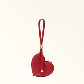 Furla Laura Coin Case S M1 Red Red Textured Leather Woman