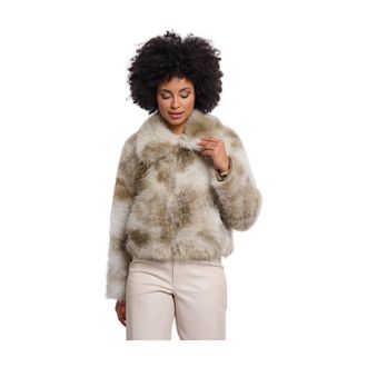 Rino&Pelle Amine Korte Jas - Dames - Jassen - Beige - Maat: 2XL Poliester