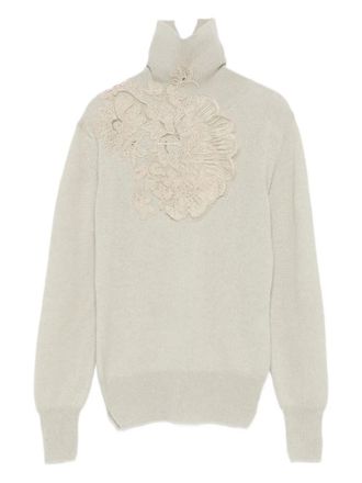 Ermanno Scervino cashmere sweater - women - Cashmere - 44 - Neutrals