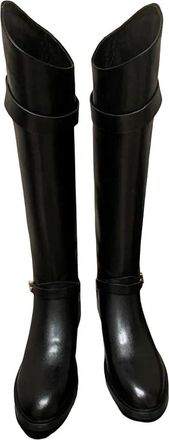 Generic Womens Platform Over The Knee Boots Pointed Toe Faux Leather Long Shoes