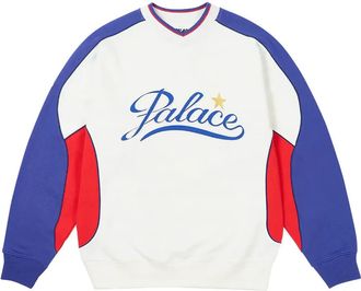 Palace Star Script Crewneck Sweatshirt White P26CS008