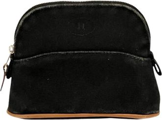 Herm&egrave;s Pre-owned Pouch - Dames - Vintage Accessoires - Zwart - ONE Size - Katoen - Vintage