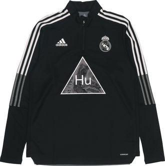 adidas x Crossover Real Madrid Soccer/Football Half Zipper Pullover Stand Collar Black Gray GK7841