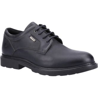 Hush Puppies Pearce Leather Mens Black Lace-Up Shoes - Size UK 10