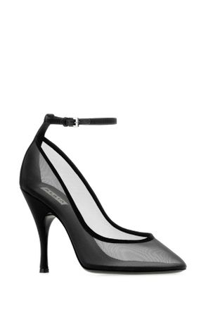 Alaia Mesh and Suede Heels - Black