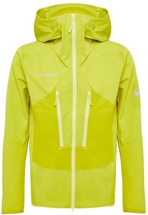 Mammut Aenergy Pro SO Hybrid Hooded Jacket Softshelljacke f&uuml;r Herren | gr&uuml;n/gelb