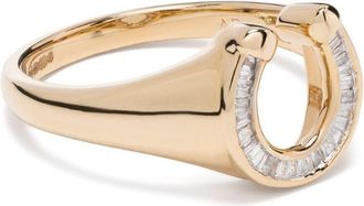 Adina Reyter 14kt yellow gold Horseshoe signet ring - women - 14kt Yellow Gold - 6