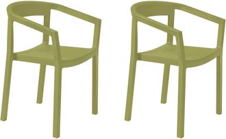 Resol Sillas Con Brazos Peach Resol Pl&aacute;stico Verde (pack De 2)