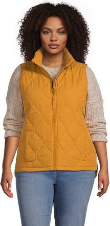 Lands End Plus Size FeatherFree Quilted Insulated Vest in Vintage Amber at Nordstrom, Size 1X