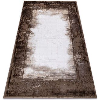 RugsX Rugsx - Alfombra Acr&iacute;lica Valencia 036 Marco, Vintage Marfil / Marr&oacute;n Brown 160x235 Cm