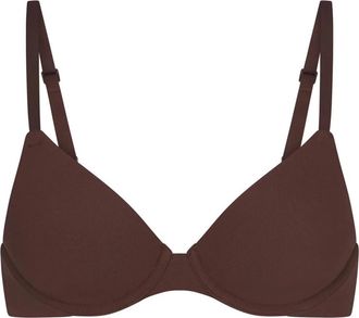 SKIMS Stretch-jersey T-shirt bra - Brown - 34DDD