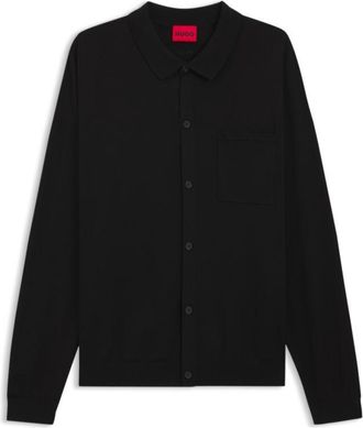 HUGO BOSS Regular-fit jacket with ribbed trims