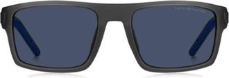 Tommy Hilfiger Blue Rectangular Mens Sunglasses TH 1977/S 0FRE/KU 55