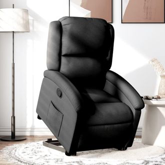 vidaXL Sill&oacute;n Reclinable Elevable Tela Negro Vidaxl