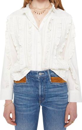 Mother Womens The Shakespeare In The Park Blouse In Off White