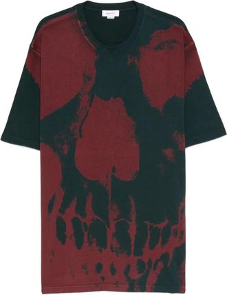 Alexander McQueen T-shirt met doodskopprint - Grijs