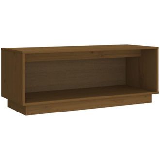 vidaXL Vidaxl - Mobile Porta tv Ambrato 90x35x35 cm in Legno Massello di Pino