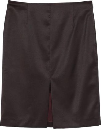Our Legacy Siren front-split mini skirt - women - Polyester/Virgin Wool/Elastane - 34 - Purple
