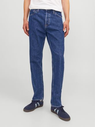 Jack & Jones Loose-fit-Jeans JACK & JONES JJICHRIS JJORIGINAL SBD 921 SN, Herren, Gr. 28, L&auml;nge 30, blau (blau denim1), Denim/Jeans, Obermaterial: 100% Baumwolle, 
