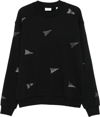 Les Deux Sweater met vlagprint - Zwart
