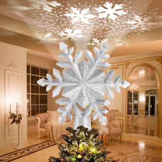OEM Estrella Led 3d Giratoria Como Adorno Para La Punta Del &Aacute;rbol De Navidad: Decoraci&oacute;n Luminosa Para Uso Interior Y Exterior, Ideal Para Fiestas Y Celeb