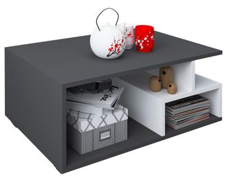 ebuy24 Ebuy24 - Mesa De Centro De Madera Vcm Mesa De Sof&aacute; Con Suficiente Espacio De Almacenamiento Dimensiones Aprox. Al. 40 X An. 80 X P. 50 Cm Mesa De Sal&oacute;
